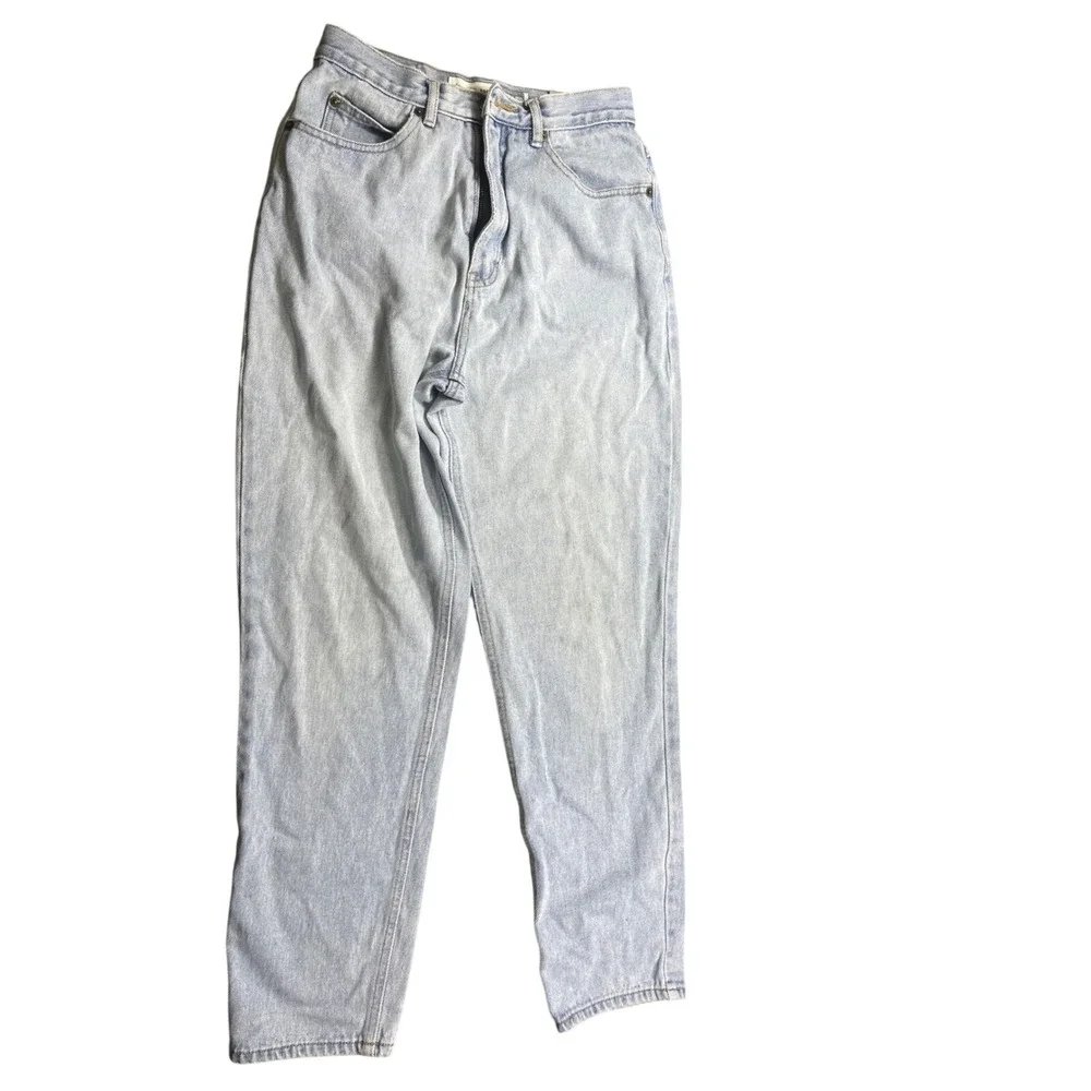 Vintage Bugle Boy Women's 8 Mom Jeans Light‎ Wash High Rise Tapered 90s Denim